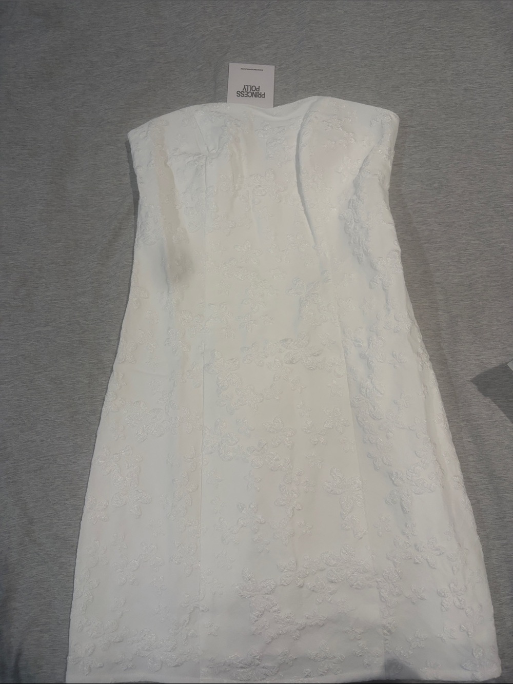 Princess Polly Strapless White Lace Dress